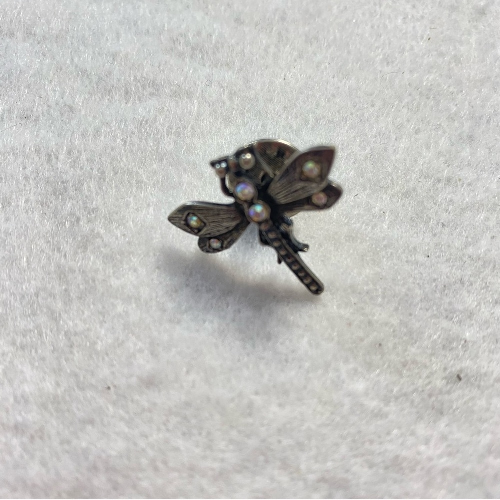 Vintage Style Dragonfly Lapel/Hat Pin with Rhinestones
